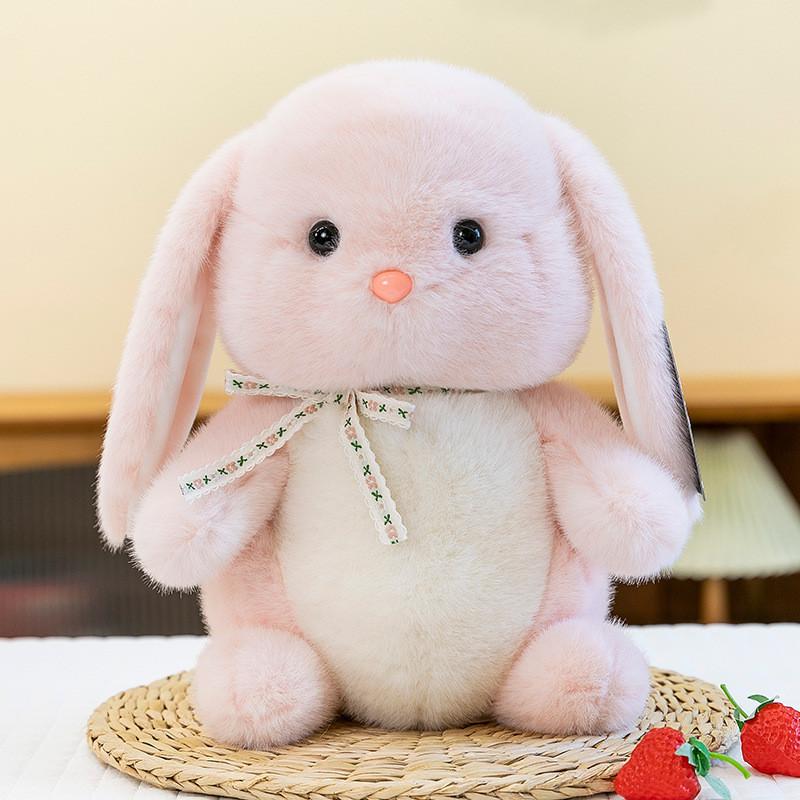 Plush Toy Rabbit Bowknot Cute Cartoon Girl Child Bedroom Decoration Doll Scene