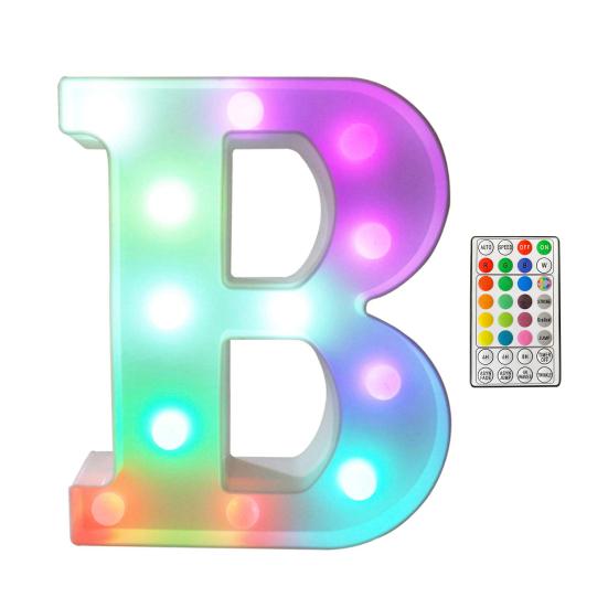 LED Letter Lamp with Remote Control Dimmable Marquee