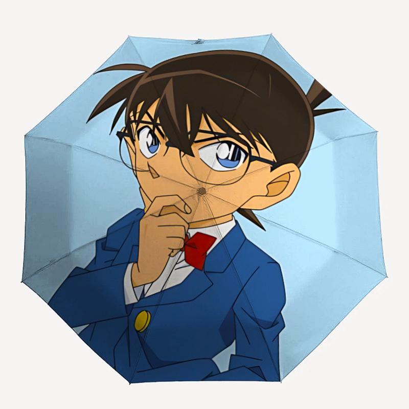 

1pc Detective Conan Automatic Folding Umbrella, Automatic Folding Umbrella with 8 Ribs, Convenient for Outdoor Use 051