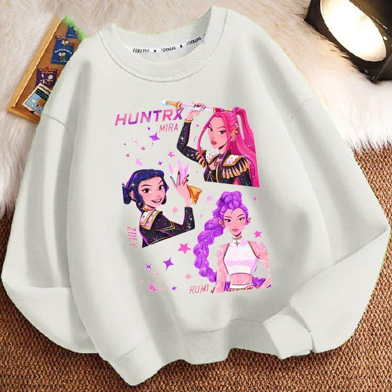 

Children s Trendy Witch Hunt Team Round-neck Hoodies for Autumn and Winter, Loose Long-sleeved Casual Tops for Boys and Girls 110