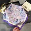 Elegant Purple Color Block Scarf Lightweight SilkLike for Fashion WomenDaily Wear Gift Neck Tie Head Wrap Satin ChicLadies Scarf