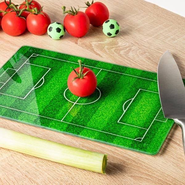 Football Field Cutting Board In Tempered Glass