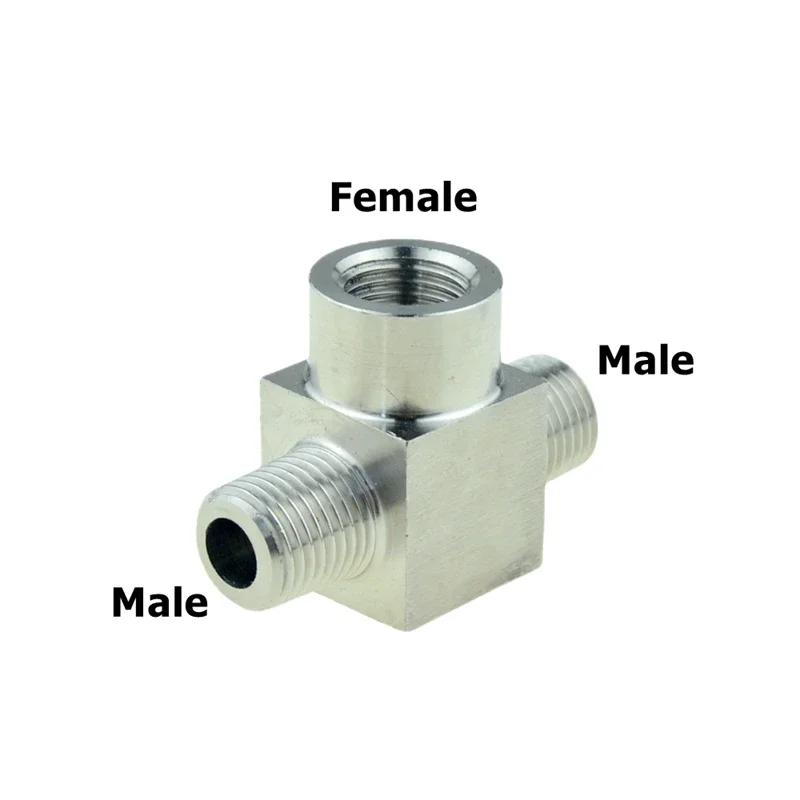 304 Stainless Steel Pipe Fitting Tee Elbow 4 Way 1/8 1/4 3/8 1/2 Female Male Thread High Pressure Air Adapter Coupler Connector