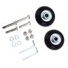 2Pcs Luggage Wheels Flexible Rotating Ultra Quiet Strong Rubber Metal Suitcase Caster with Screws for Replacement