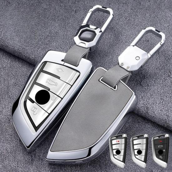 Zinc Alloy Leather Car Key Case Cover For BMW 2 3 4 5 6 7 8 X1 X2 X3 X4 M5 X6M