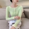 Versatile Women's Slim Fit Striped Cashmere Knit Pullover Sweater