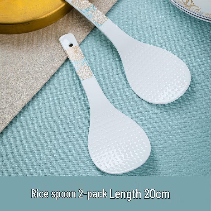 Nordic Ceramic Dining Collection 2-Piece Rice Spoon Set