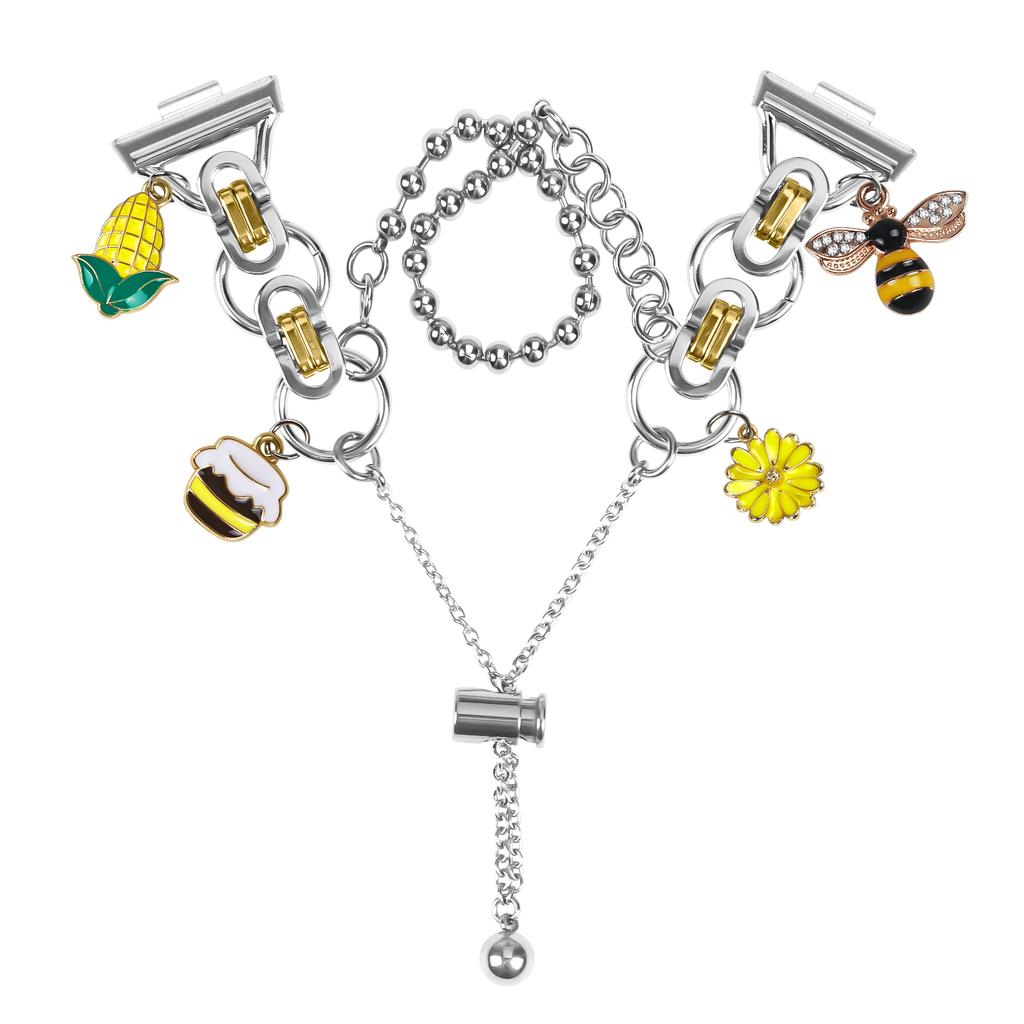 Galwanizowany Metalowy Pasek z Podwójnym Ogniwem do Huawei Watch Fit 3/Watch 4/4 Pro Pasek do Zegarka Sznurek Regulowany