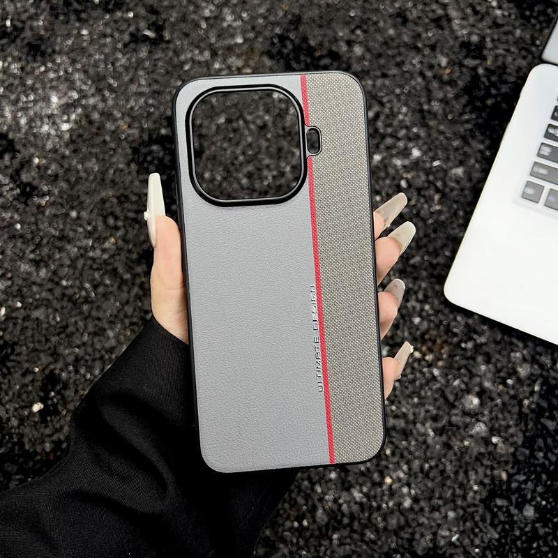 For Xiaomi 15T Pro 15T Case Fashion PU Plain Leather Colored Splicing Ultra-thin Protective Cover for Xiaomi Mi 15T