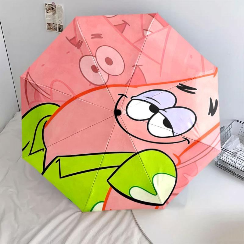Patrick Star, automatic folding umbrella, portable and foldable design, 8 ribs, a Christmas or birthday gift.