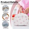 Insulated Quilted Food Thermal Bag Bow Thermal Insulation Bag Portable Ice Pack  for Work, School