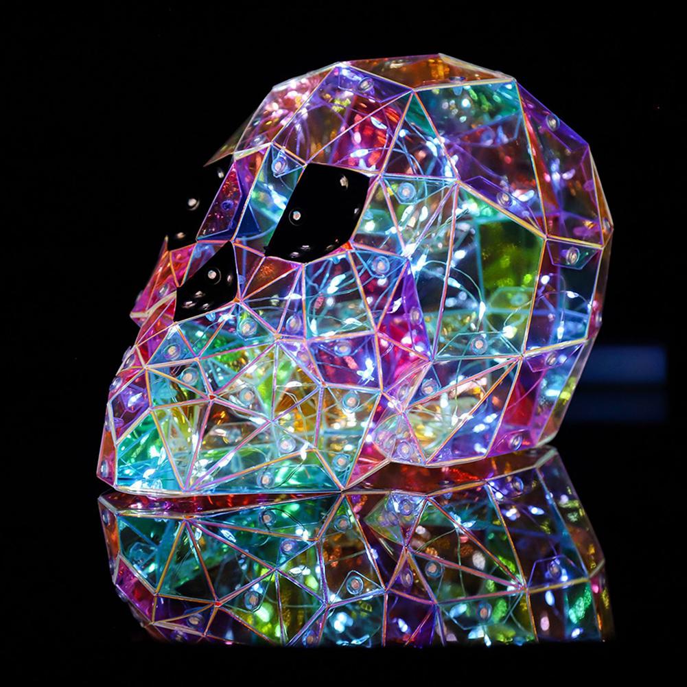 

Halloween Prismatic Ghost Iridescent Ghost Decor Cute Glow Ghost Led Lights Holiday Party Decoration Scary Atmosphere Prop Colorful Skull