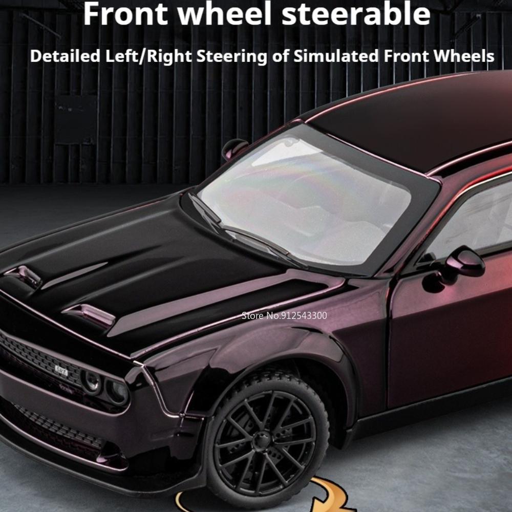 1:32 Scale Hellcat Charger Sports Car Model Toy Shock Absorption Music Light Supercar Models Alloy Diecast Toys Collectible Item