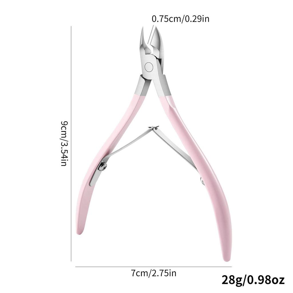 D501 Stainless Steel Cuticle Nipper & Hangnail Remover Set - Gray Manicure Tool