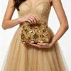 Bolsos de Noche de Piedra Plata/Dorado Bolso Grande con Asa Superior Diseñador de Lujo para Mujer Carteras de Diamantes Pedrería Boda Nupcial Clutc