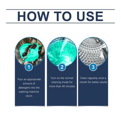 Washing Machine Cleaner - Deep Cleaning & Deodorizing for All Models - Low Foam Formula To Protect Drum