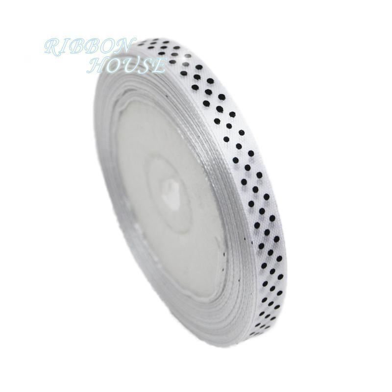 (25 yards/roll) 10mm dots printed cartoon satin ribbon gift wrap decoration lace ribbons