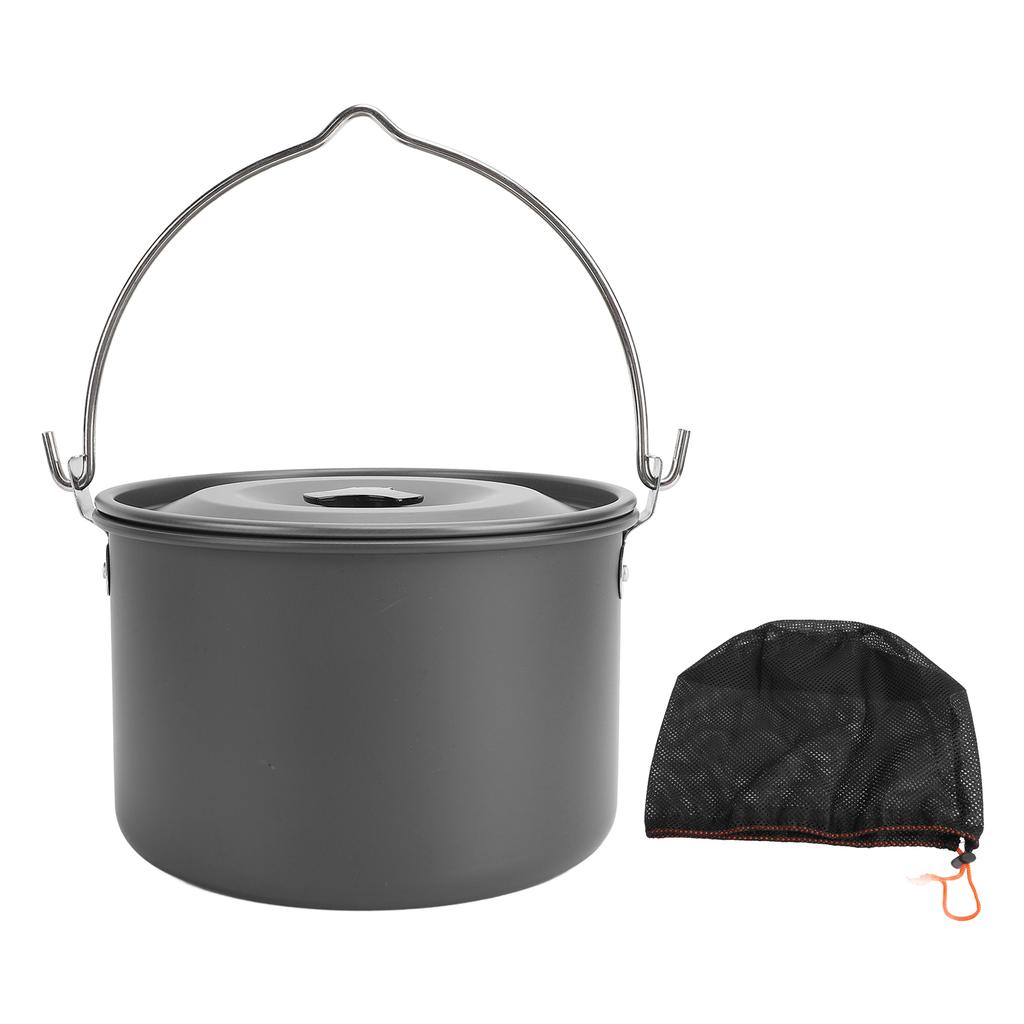 Camping Hanging Pot Large Capacity Aluminum Alloy Anti Stick Multifunctional Portable Heat