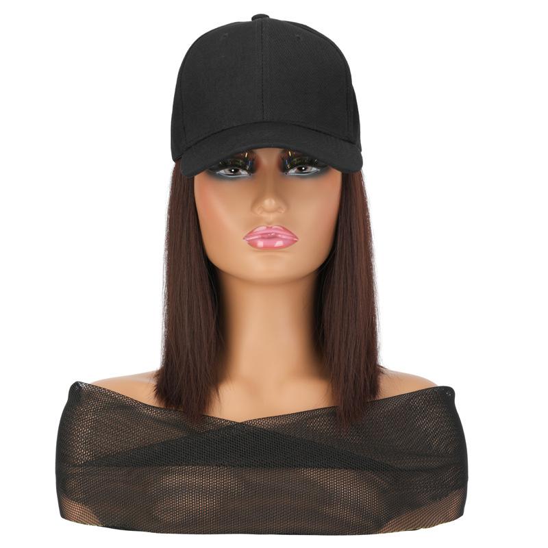 

Short Bob Wig with Built-in Breathable Cap – Straight Synthetic Hair for Women, Natural-Looking Daily Wear as the picture
