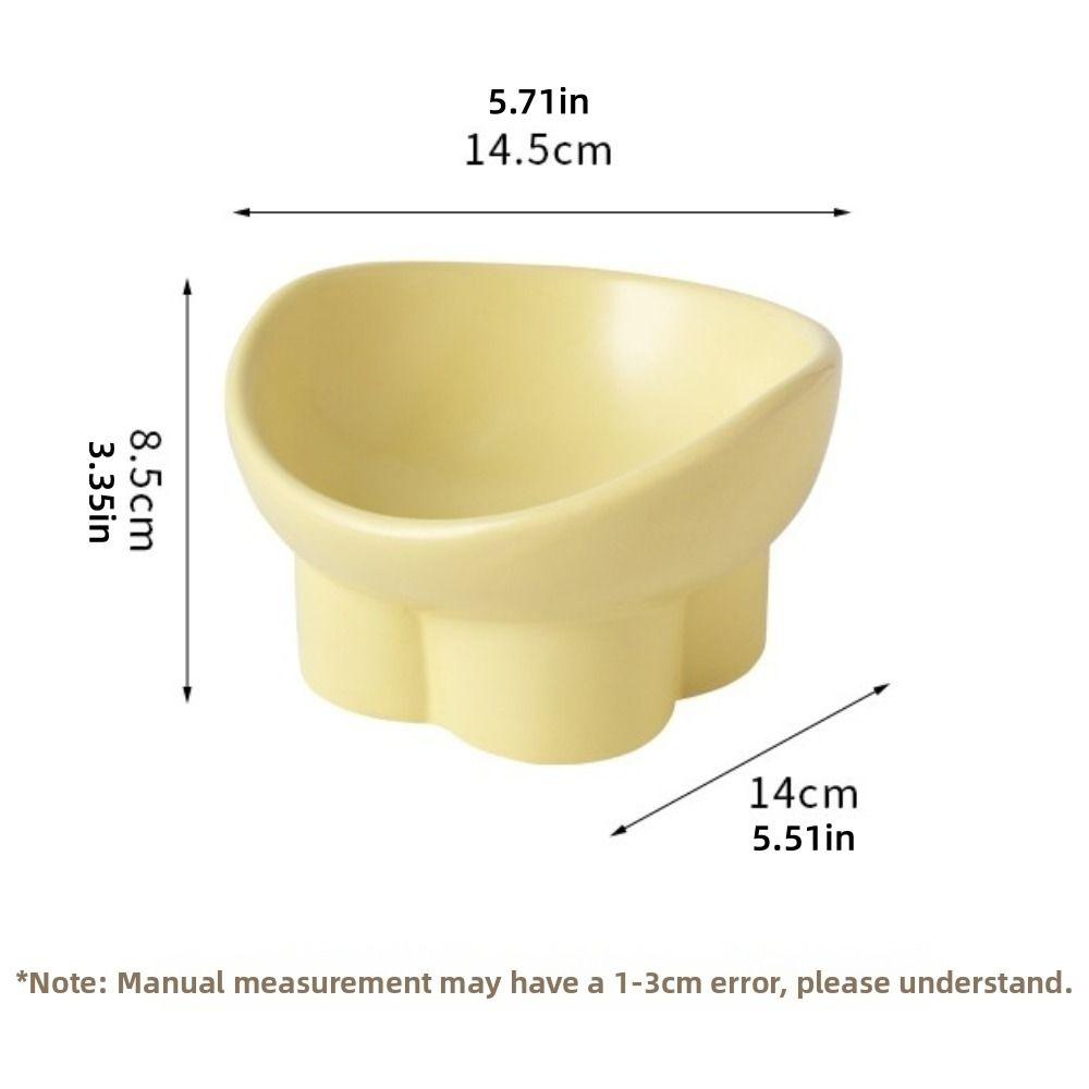 Large Diameter Neck Protection Bowl Anti-knock Pet Food Bowl Elevated Cat Bowl for Pets Cats Dogs