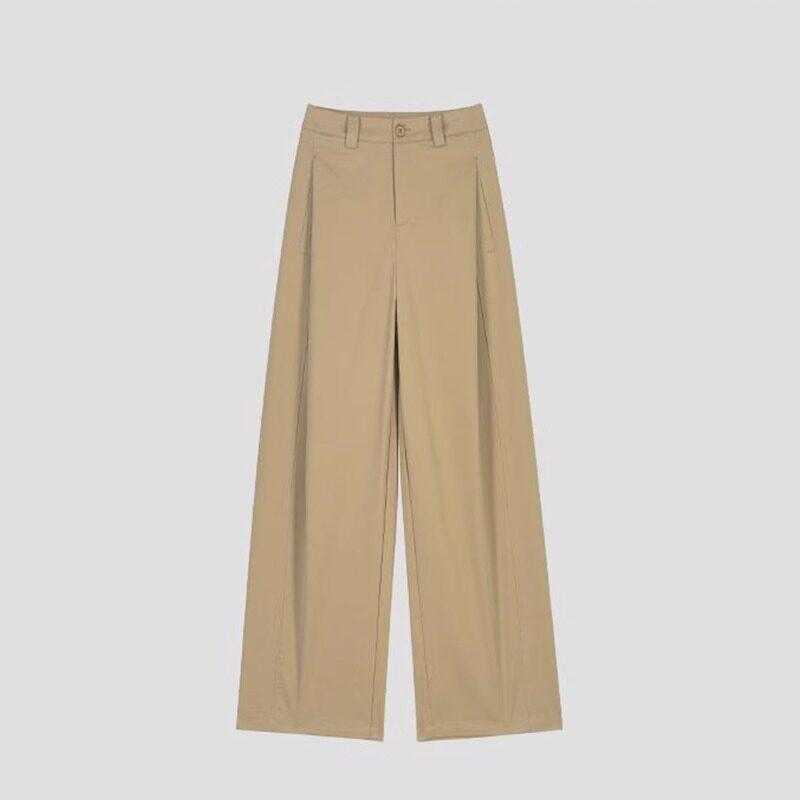 Fashion Loose and Versatile Casual Straight-leg Pants Women's 1116 Summer Thin High-waisted Thin Narrow Wide-leg Pants