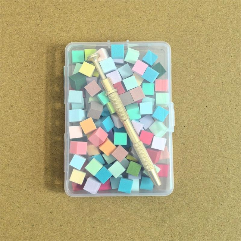 100Pcs Soft Nail Sponges for Omber,Mini Nail Art Sponges,Auras Nails,Omber Nail Brush Gradient Nail Designs Tools