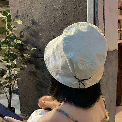 Bucket Hat Women's Summer Casual Thin Large Brim Showing Face Small Sunscreen Sunshade Bucket Hat