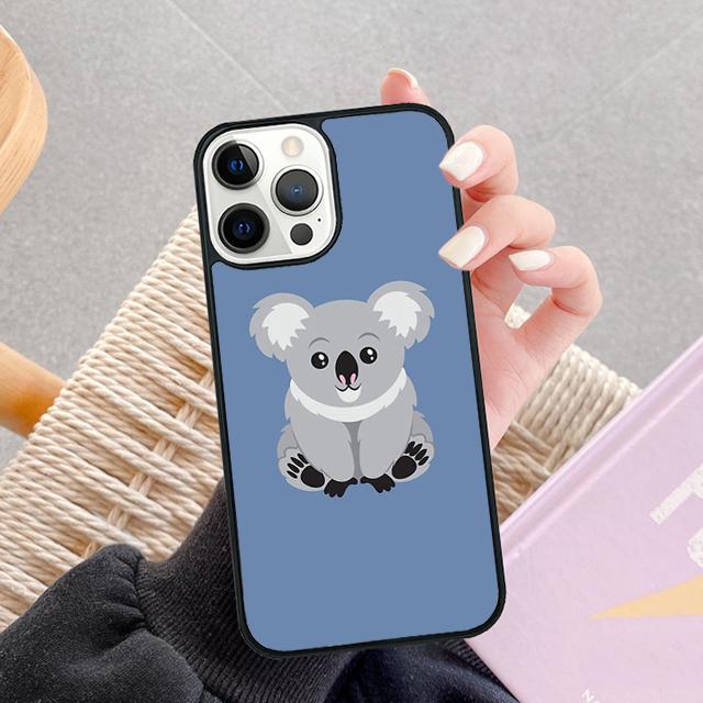 Cute cartoon watercolor animal koala Phone Case For Apple 11 Pro Max 8 7 Plus SE2020 Coque For iPhone 13 12 Mini 14 15 16