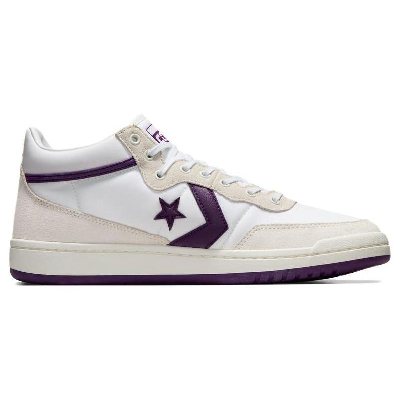 Converse Cons Fastbreak Pro Comfortable and Versatile Low-top Board Shoes for Men and Women In White Grey Purple