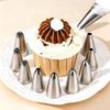 2D Icing Piping Tips Stainless Steel Pastry Nozzle Set for Cupcake Cake Decorating Home Baking Bakery Professional Use