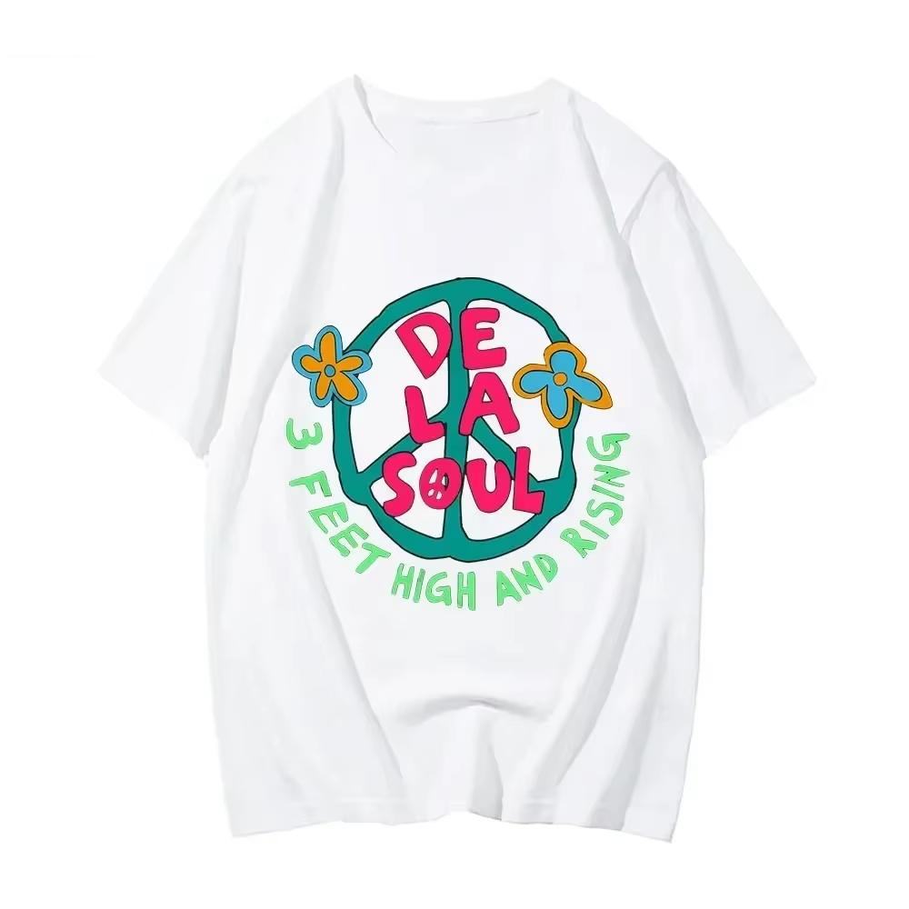Womens cute cartoon printed pattern fashionable casual top short sleeved round neck daily versatile Womens Tshirt