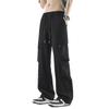 American trendy brand outdoor tooling paratrooper pants thin men's summer new loose casual straight ice silk trousers