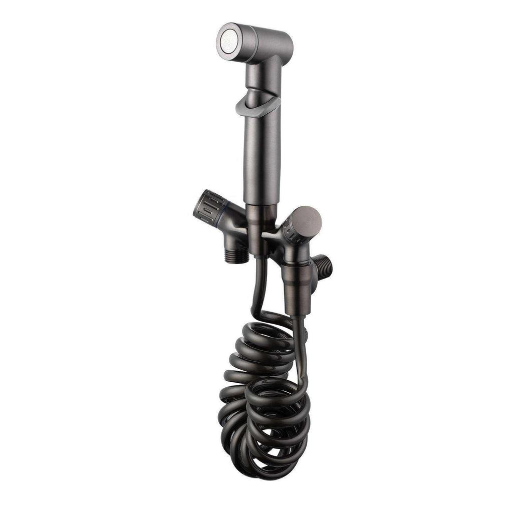 HLK Brass Bidet with Modern Vertical Spray Gun Wall-Mounted for Kitchen Hotel Bathroom Use Easy Installation
