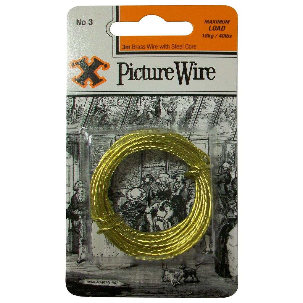 X No.3 Brass Picture Wire