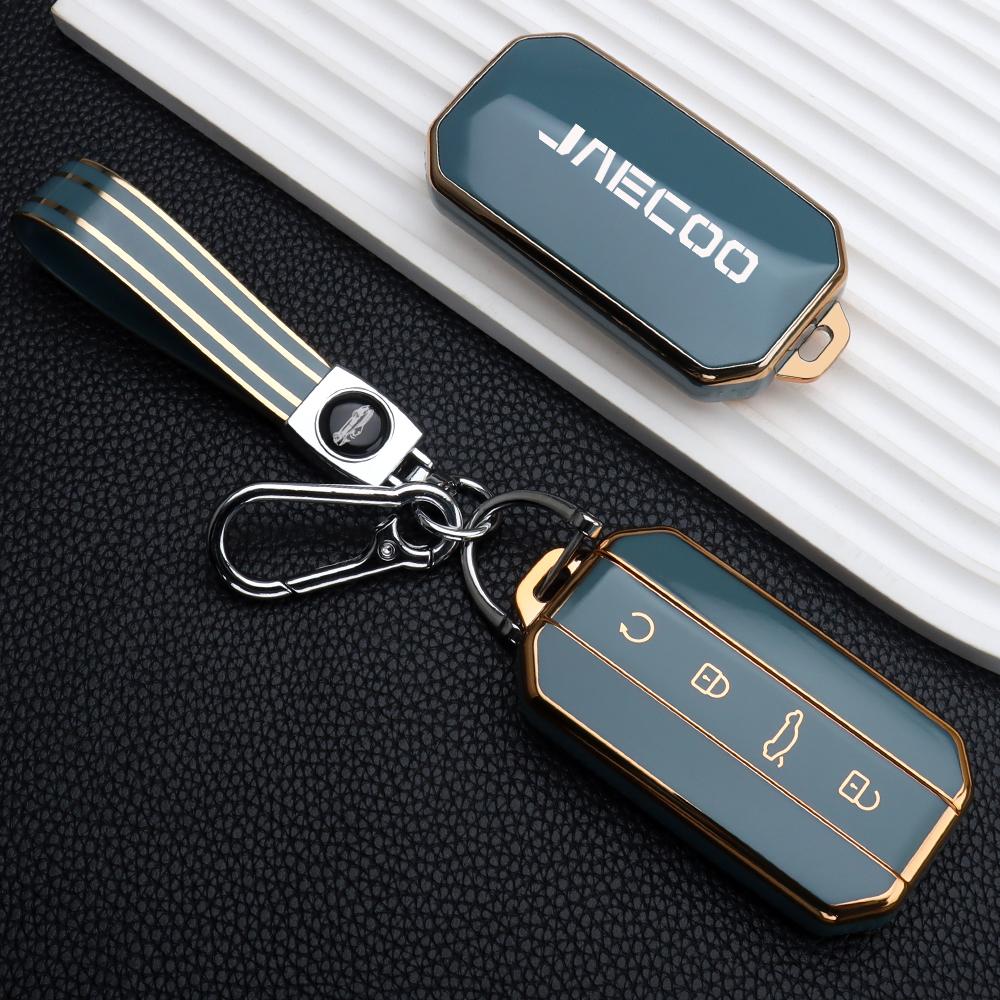 Soft TPU Car Key Case Full Cover for Chery Jaecoo J5 5 2025 2026 Protection Key Bag Housing Holder Keychain Car Accessories
