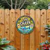 Vintage Land Shark Metal Wall Art Sign 8x8 Inch Aluminum Decor for Bar Kitchen