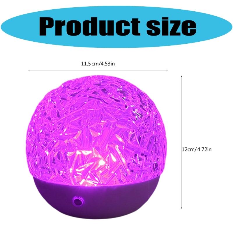 Atmosphere Light Round Shape Night Light Rechargeable Projector Lamp ABS Texture Suitable for Bedroom Decorating