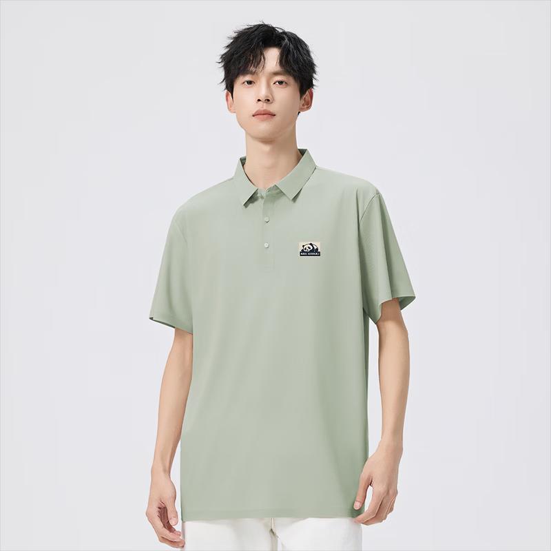 Mark Hua Fei Men's Chinese Style Ice Silk Cooling Polo Shirt