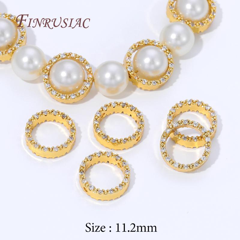 2/4/6Pcs 18K Gold Plated Brass Bead Frame,Flowers Bead Frame,Jewelry Making Supplies,DIY Necklaces&Bracelets Accessories