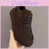 Casual Mens Thick Sole Shoes With Soft Rubber Outsole For Daily Comfort