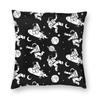 Cartoon Astronaut In Space With Stars Square Pillowcase Pillow Cover Cushion Zip Decorative Comfort Throw Pillow for Bedroom
