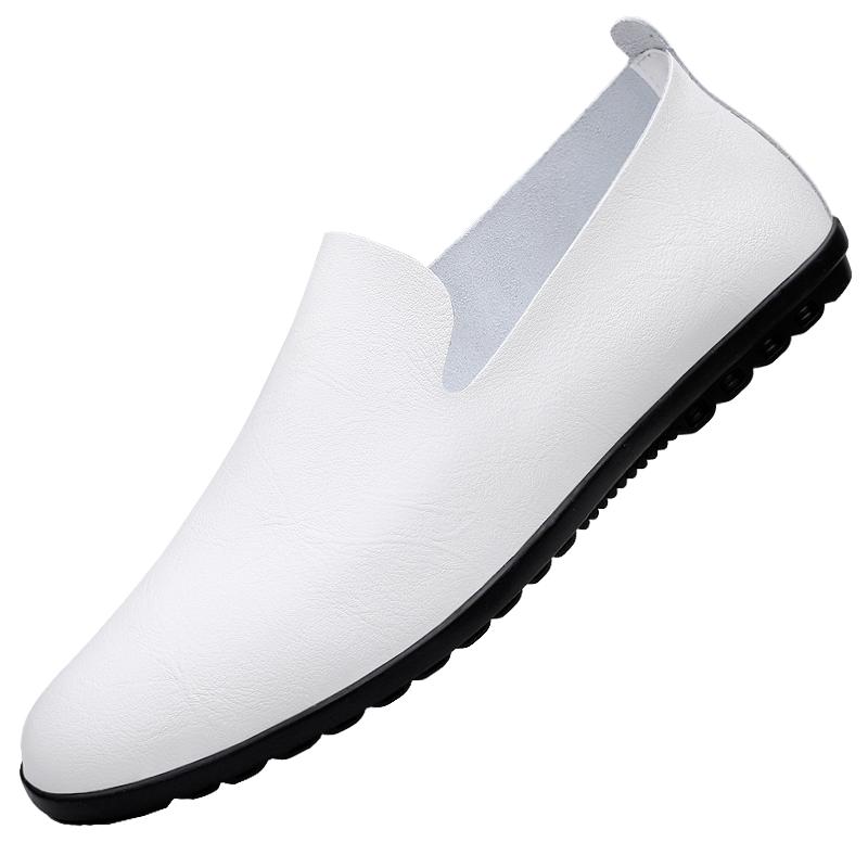 Genuine Leather Men Shoes Casual Formal Mens Loafers Moccasins Italian Summer Breathable Slip On Male Boat Shoes Over Size 50 51