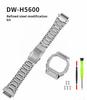 Mod Kit DWH5600 Gehäuse Für Casio 3516 DW-H5600 DW-H5600MB Modifikation Metalllünette Edelstahlarmband Silber Schwarz Uhrenteile