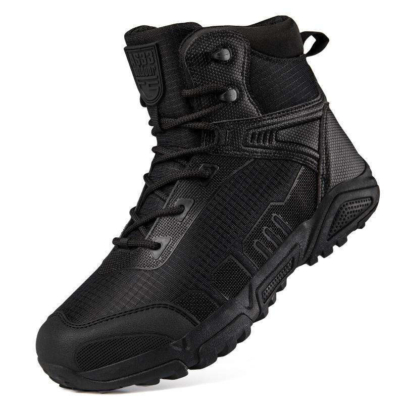 TUINANLE Men's High Top Thickened Mountaineering Shoes Outdoor Work Training Boots Men Brown Ankle Boots