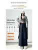 Women's Gray Elastic Waist A-Line Mini Skirt - Sporty High Waist, Bodycon, Slit, Casual Autumn Wear for Petite