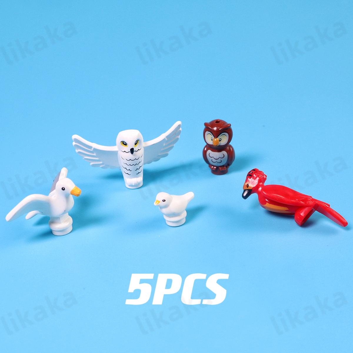 High-Standard 5Pcs Superior-Grade Animals Building-Set Superior-Grade Building-Bricks Play Sets High-Standard Moc High-Standard Bird Owl