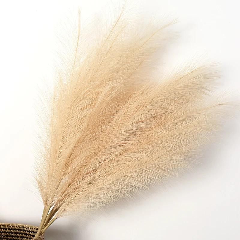 90/120CM 1Pcs Fluffy Pampas Grass Bouquet for Wedding Home Party Vase Decoration Boho Fake Plant Reed Flowers Arrangement
