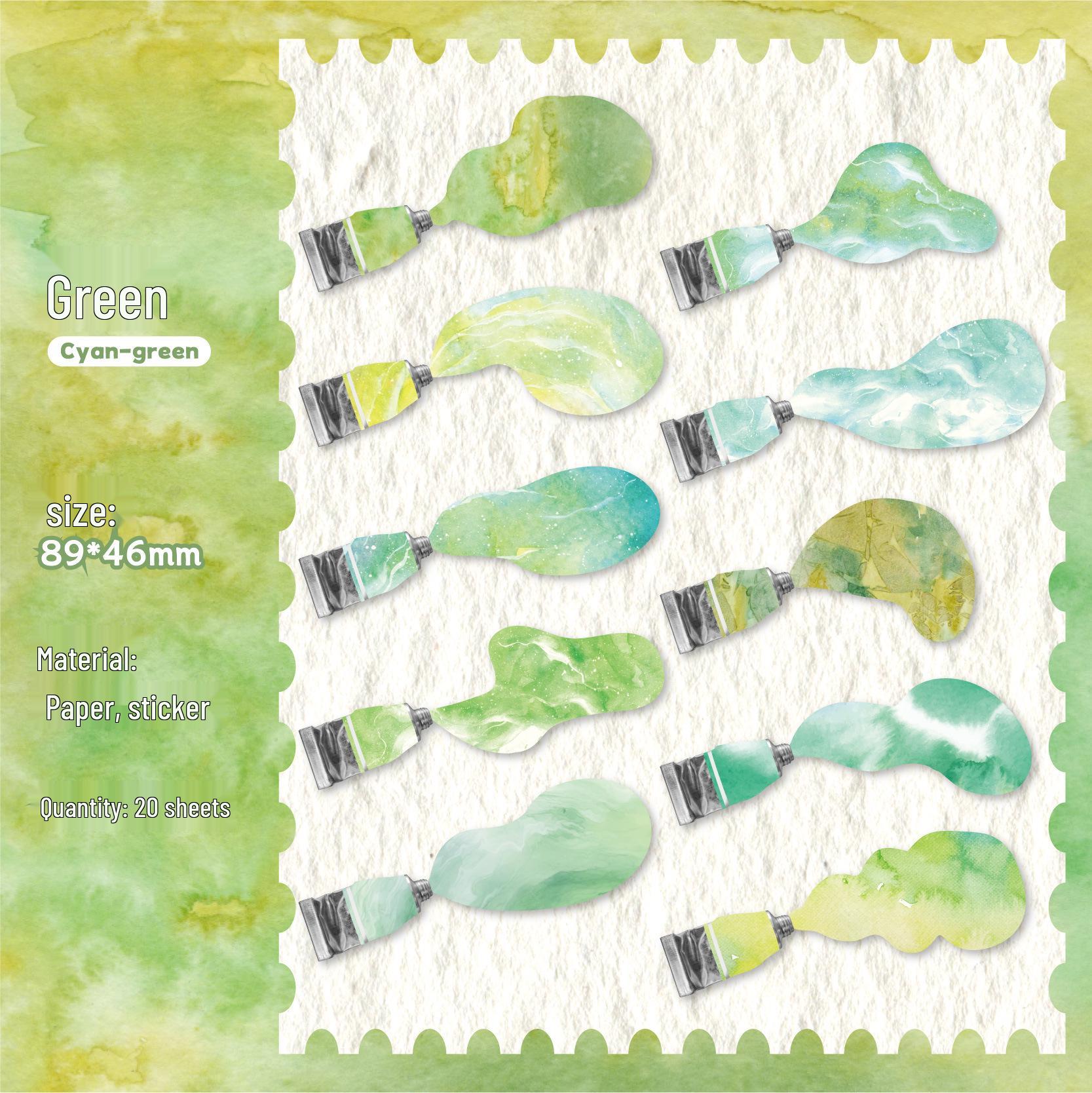 

Ретро Стикеры с Пигментом: Яркие Цвета и Текстуры Кожи, Наклейки для Дневника, 20 Листов, 6 Стилей