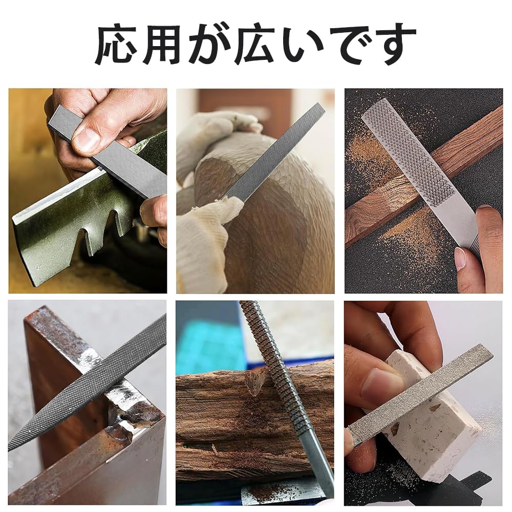 Set of 5 Metal Metal Woodworking Flat Bar Polishing Tools Files, Files, Files, Round, Half-round, Triangular, Files, Files, Deburring,