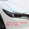 Front Head Light Eyebrow Strip / Rear Lamp Eyelid Decoration Cover Trim Carbon Fiber Accessories For Mazda CX-5 CX5 2017 -